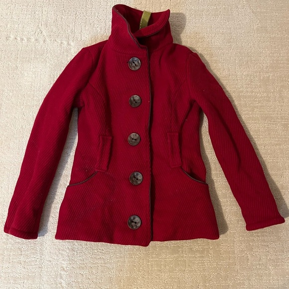 Soia & Kyo Women's Red wool Button-Up Jacket size TP/XS - Picture 1 of 4
